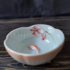 пиала чашка чай рыбки карп лотос фарфор керамика глазурь